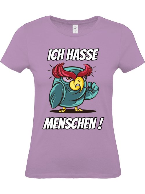 Ich hasse Menschen! Eule T-Shirt für Frauen - CordNinja