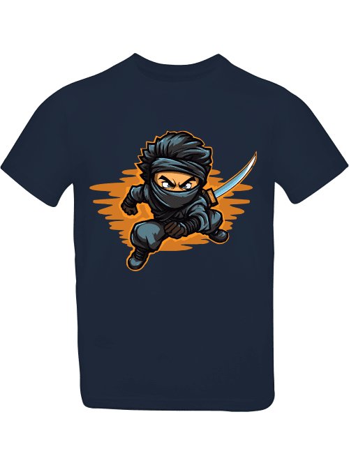 Ninja Comic Style T-Shirt für Boys Babys & Kids CordNinja Navy 003 1/2 (86/92) 